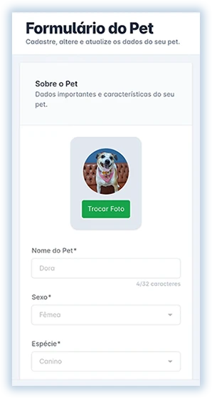 Cadastre seu Pet